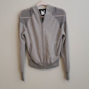 Cashmere zip up sweater hoodie